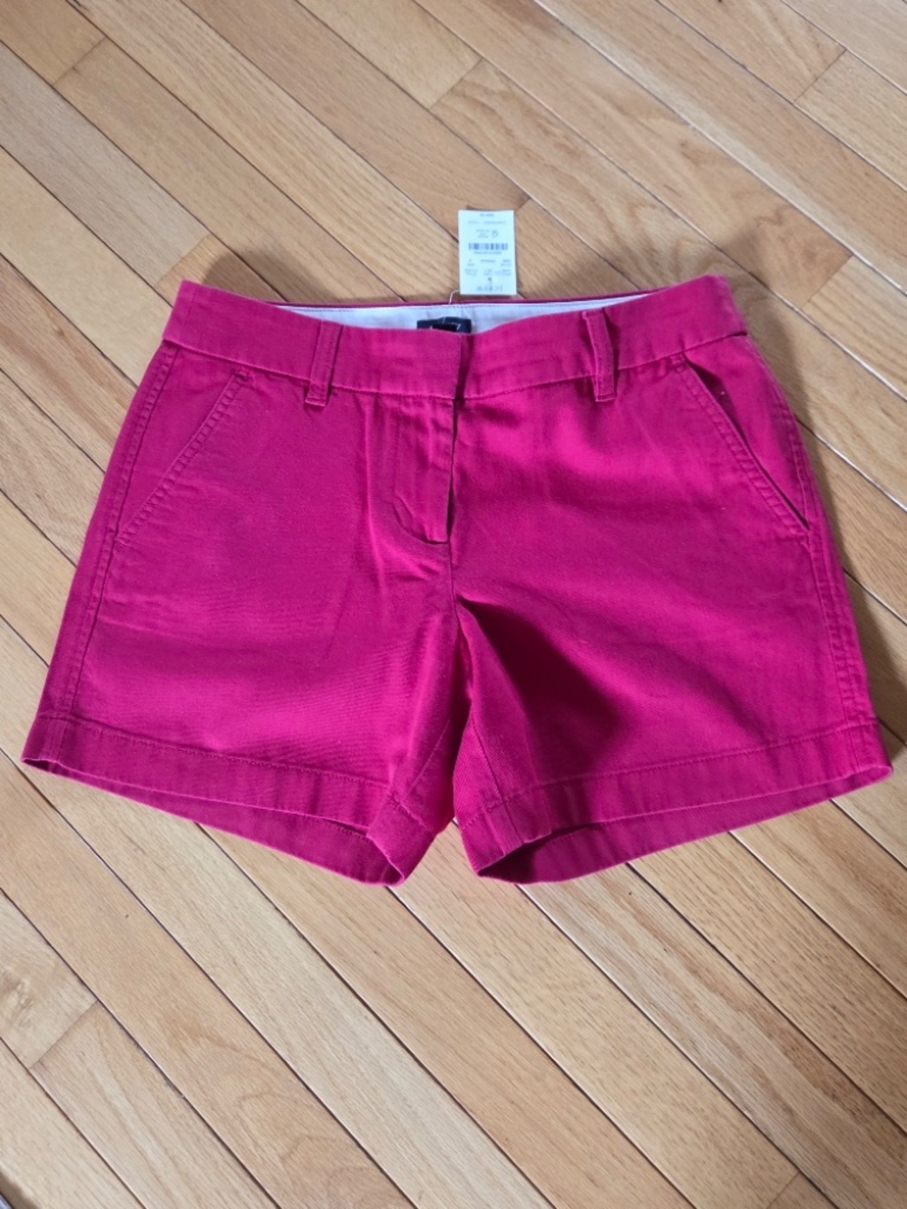 NWT J.Crew Red Chino Shorts Size 2